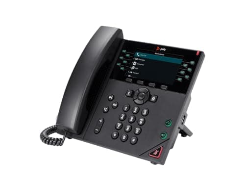 Poly (Plantronics + Polycom) Poly - VVX 450 Business IP Phone (Polycom) - 12-Line, Color IP Desk Phone with Handset - POE - 4.3' Color LCD Display
