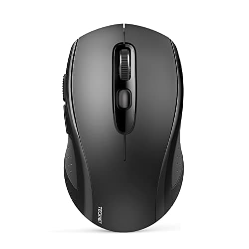 TECKNET Bluetooth Wireless Mouse, 3 Modes (BT 5.0/3.0+2.4Ghz) Wireless Portable Optical 4000 DPI Mouse with USB Nano Receiver,for Laptop, MacBook Pro Air, PC, Computer (Black)