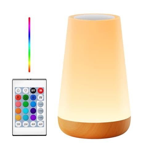 Auxmir Night Light for Kids Baby, LED Nursery Night Light with Touch Sensor and Remote Control, USB Rechargeable Touch Lamp with 13 Colors Changing & Dimmable, Bedside Lamp for Bedroom Living Room