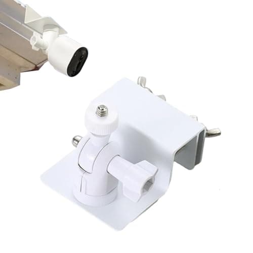 Universal Gutter Mount for Solar Panels & Outdoor Security Cameras Compatible with Ring, Arlo, Eufy, Blink, Wyze, Reolink, Nest, and More – No-Drill, Adjustable 1/4" Screw (White)