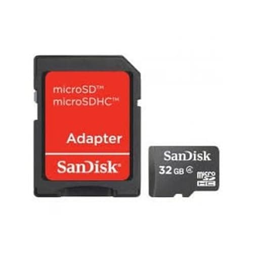 SanDisk 32GB Mobile MicroSDHC Class 4 Flash Memory Card with SD Adapter - SDSDQM-032G-B35A