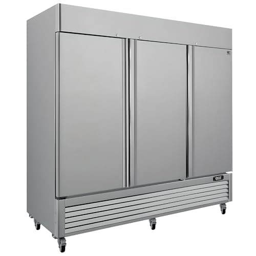 Koolatron Commercial Upright Freezer, 72 Cu.ft, Convertible to Refrigerator, Stainless Steel, 9 Adjustable Shelves