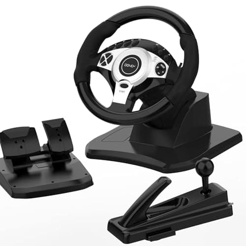 DOYO PC Gaming Racing Wheel with Pedals and Shifter, 270/900° Rotation