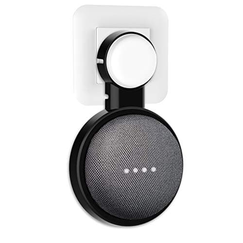 HomeMount Outlet Wall Mount for Google Nest Mini & Home Mini, Black 1 Pack