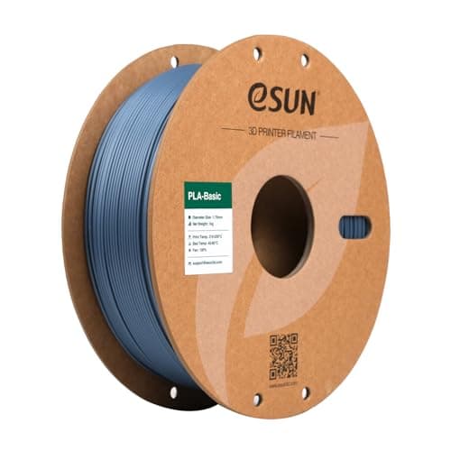 eSUN PLA Filament 1.75mm, PLA Basic 3D Printer Filament Dimensional Accuracy +/- 0.05mm, 1KG Spool (2.2 LBS) Speedy PLA Filament for 3D Printers, Grey
