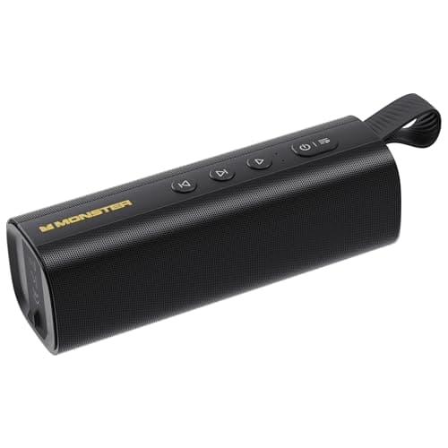 Monster S290 Bluetooth Speaker, Portable Bluetooth Speaker with 30W Loud Stereo Sound, Bluetooth 6.0, 20H Playtime, TWS Pairing, Support AUX/TF Card, IPX6 Waterproof Wireless Speaker for Home, Travel