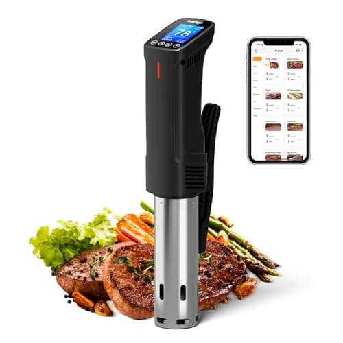 WiFi Sous Vide Cooker 1000W Fast-Heating Immersion Circulator, APP Control with Pro Sous Vide Recipes, Accurate Temperature & Time Control Precision Cooker,Ultra-Quiet