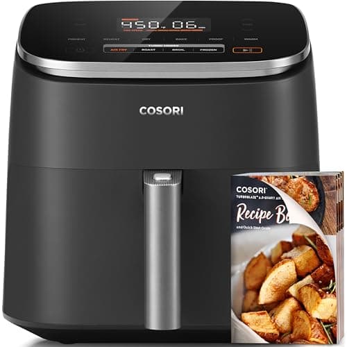 Cosori Air Fryer 6QT 9-in-1 TurboBlaze, 90°– 450°F, 130+ Recipes, Dark Gray