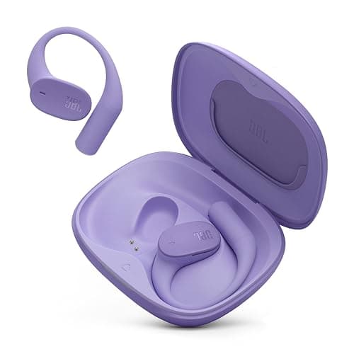 JBL Sense Lite - True Wireless Open-Ear Headphones, JBL OpenSound Technology, IP54 Water and dust Resistant, 4 mics for Crisp, Clear Calls, Up to 32 Hours of Battery Life, Plus Speed Charge - Purple