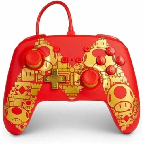 PowerA Enhanced Wired Controller for Nintendo Switch - Golden M, gamepad, wired video game controller, gaming controller