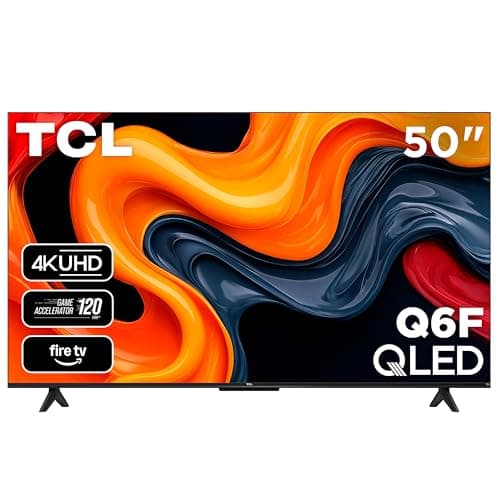 TCL 50-Inch Q6 QLED 4K UHD Smart TV with Fire TV (50Q651F, 2025 Model) Dolby Vision, HDR PRO+, Dolby Atmos, Alexa Built-in with Voice Remote, Apple AirPlay 2 Compatibility, Streaming Television