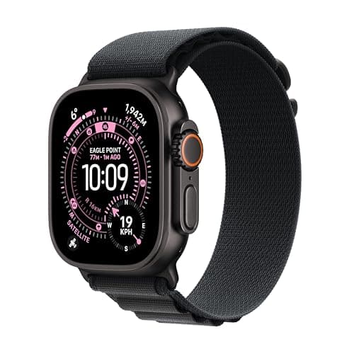 Apple Watch Ultra 3 GPS + Cellular 49mm Black Titanium Case with Black Alpine Loop - Large