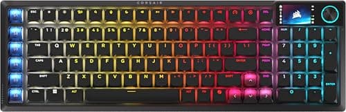 CORSAIR Vanguard AIR 99 Wireless Low-Profile Optical-Mechanical RGB Gaming Keyboard – QWERTY US, 99% Layout, OPX Switches, 8000Hz Hyper-Polling, Stream Deck Integration, Flashtap SOCD – Black