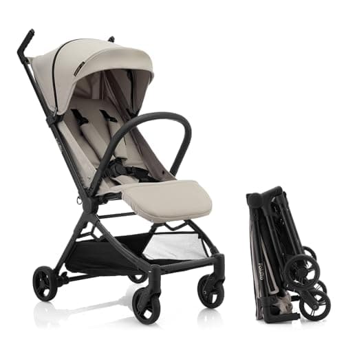 Gromast Travel Stroller for Airplane, Ultra Compact & Lightweight – Only 4.5 kgs, Portable Infant Toddler Baby Stroller, w/UPF 50+ Canopy - Khaki