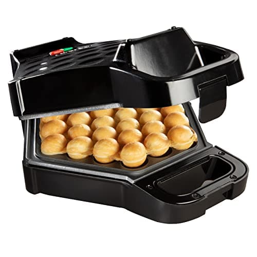 Bubble Waffle Maker - Electric Nonstick Hong Kong Egg Waffle Iron Machine - Ready in 5 Minutes with Indicator Light - Includes Bonus Recipe Guide
