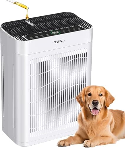 Air Purifiers for Home Large Room Up to 3000 Sq Ft with Washable Filters, H13 HEPA, Dual-Sided Air Intake, PM2.5 Sensor, 22dB Quiet Air Cleaner for Bedroom, Pets, Dust, Smoke, Pollen, White