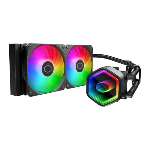 Cooler Master 240 Core II CPU Liquid Cooler, Dual Chamber Pump, Customizable aRGB Lighting, Maintenance-Free, Quiet Operation, Easy Install, AMD Ryzen 9 AM5|4, Intel Ultra i7 LGA 1851|1700