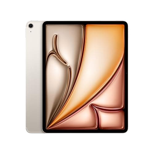 Apple iPad Air 13-inch with M3 chip: Apple Intelligence, 512 GB, 12MP Front/Back Camera, Wi-Fi 6E + 5G Cellular, Touch ID, All-Day Battery Life — Starlight