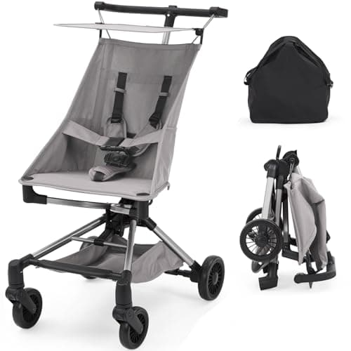 Lightweight Baby Travel Stroller – Compact & Airplane-Friendly, One-Handed Folding Design, From Birth + Overhead Compatible, 8.4 Lbs with Breathable Fabric, Perfect for Toddlers, Jet