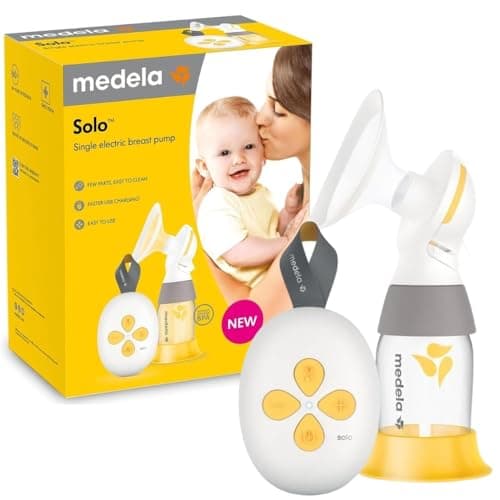 Medela New Solo Breast Pump – lightweight and easy to use single electric breast pump with Flex shields, providing more comfort and expressing more milk