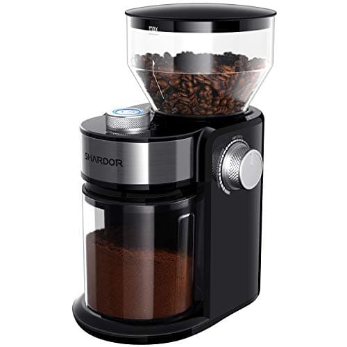 SHARDOR Electric Burr Coffee Grinder 2.0, Automatic Coffee Bean Grinder with 16 Precise Grind Setting, Adjustable Flat Burr Mill for French Press, Drip Coffee and Espresso, 2-14 Cup, Black