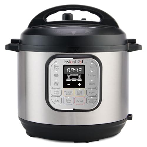 Instant Pot Duo 7-in-1 Electric Pressure Cooker, Slow Cooker, Rice Cooker, Steamer, Saute, Yogurt Maker, Warmer & Sterilizer, Includes Free App with over 1900 Recipes, Stainless Steel, 3 Quart