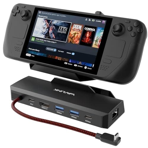 Steam Deck Dock, WAVLINK Gaming Dock, HDMI 2.1, Single 4K@144Hz, 100W PD in
