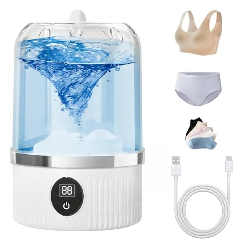Portable Mini Washing Machine | Compact Deep Cleans Underwear, Baby Clothes, Small Laundry | Lightweight for Apartment, Dorm, Hotel, Travel & Camping | Quiet Energy-Efficient