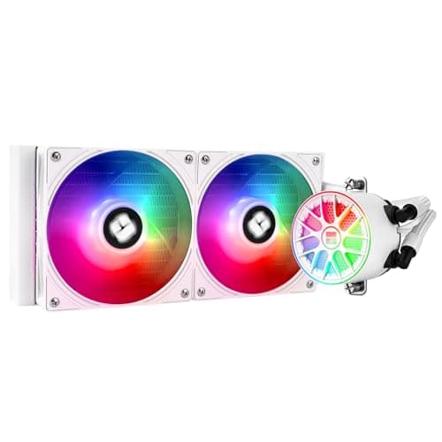 Thermalright Aqua Elite 240 V6 ARGB White Liquid CPU Cooler-240mm AIO,PWM Pump,for AM4/AM5, Intel LGA1851/1700,Direct Motherboard Connection