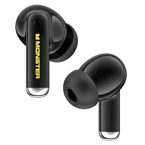 Monster N-Lite 220 Wireless Earbuds, Bluetooth 6.0 Headphones, Clear Calls, 30H Battery Life, Ergonomic Comfort Fit, IPX7 Waterproof Ear Buds