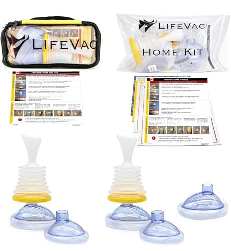 LifeVac Home and Travel Combo Kit (Canadian Version) - Choking Rescue Device, Portable Airway Suction Device | Anti Choking Device for Children & Adults