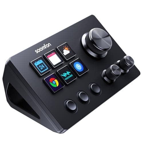 SOOMFON Stream Controller Studio Deck 6 Macro Keys, 4 Dials, 3 Buttons