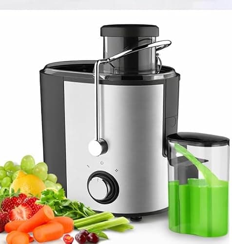 Fast Juicer Machine, 800W Centrifugal Juicer Extractor, BPA free, Stainless steel, 80° Chopping Blades,