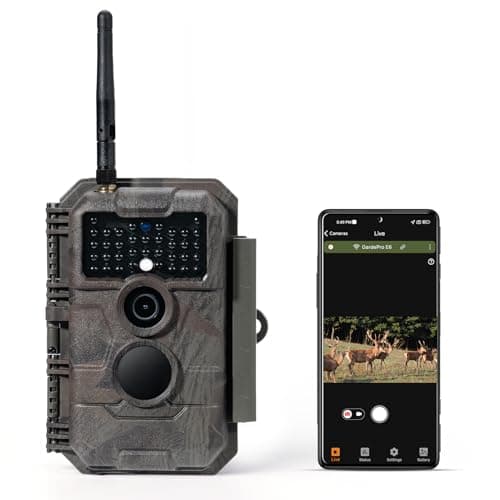 GardePro E6 WiFi Trail Camera (Non-Cellular), Stable WiFi with External Antenna, On-Site App Viewing, 64MP Photos, Wide Field of View, No-Glow Night Vision, Motion Activated Waterproof Game Camera