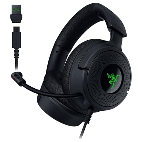 Razer Kraken V4 X Wired USB-C & Type A Gaming Headset, Black