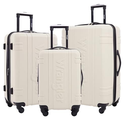 Wrangler Astral Travel Luggage Set, Fog, 3 Piece Set