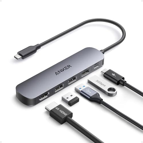 Anker USB-C Hub (5-in-1), 4K@30Hz HDMI with 100W Power Delivery