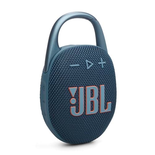 JBL Clip 5 - Ultra-Portable, Waterproof and Dustproof Bluetooth Speaker, Integrated Carabiner, Up to 12 Hours of Play, Made in Part with Recycled Materials (Blue)