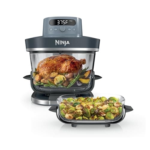 Ninja Crispi Pro 6-in-1 Glass Air Fryer | 6qt & 2.5qt Glass Containers with Storage Lids | Non-Toxic | Meal Prep, Microwave, Freezer & Dishwasher Safe | Air Fry, Bake & More | Cyberspace | AS101CCY