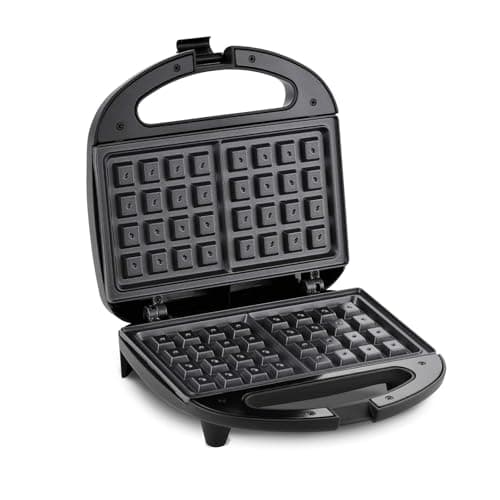 Elite Gourmet EWM-2207# Electric Non-Stick PFOA-Free Belgian Waffle Maker Iron, Breakfast, Sandwiches, Snacks, Burgers and more, 2-Slice, Black