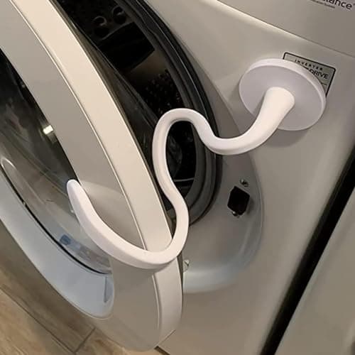 Front Load Washer Door Prop, Magnetic Washing Machine Door Holder, with 2.6-Inch Magnet Base, Flexible Prop Fits Most Washing Machines-white