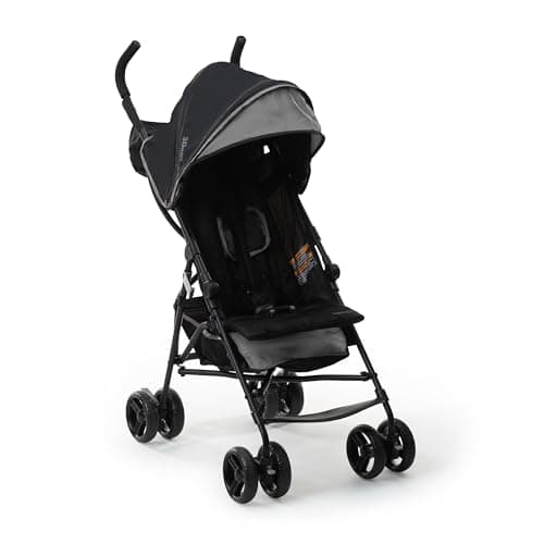 Summer Infant, 3D Mini Convenience Stroller Lightweight Stroller with Compact Fold MultiPosition Recline Canopy with Pop Out Sun Visor and More Umbrella Stroller for Travel and More, Gray