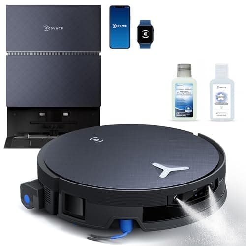 ECOVACS DEEBOT X12 PRO Omni Robot Vacuum and Mop, FocusJet Pre-Spray + OZMO Roller Self-Washing Mop, TruEdge Cleaning, ZeroTangle, AIVI 3D AI Navigation, Efficient Cleaning for Pet Hair & Carpets