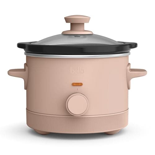 Bella - 1.5-quart slow cooker with 3 manual heat controls, EverGood™ ceramic nonstick coating, dishwasher safe and tempered glass lid, cord wrap