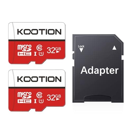 KOOTION 32 GB Micro SD Card 2-Pack Class 10 Micro SDHC Card + SD Adapter UHS-I Memory Card Ultra High Speed TF Card, C10, U1, 32 GB