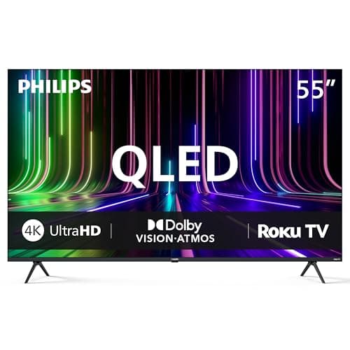 Philips 55PQL7676/F6 QLED Series 7600 55-Inch 4K UHD QLED Roku TV