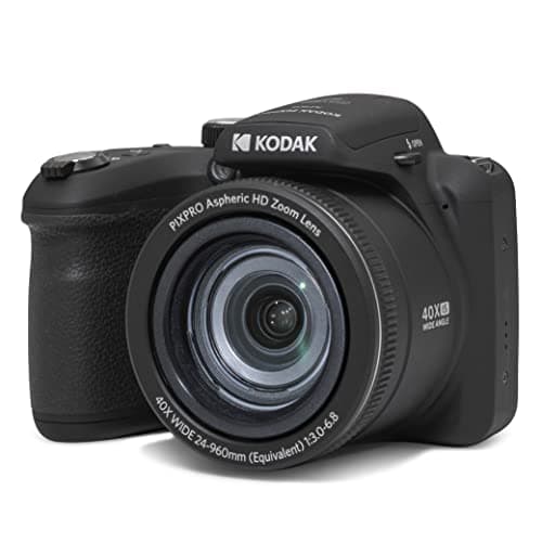 Kodak PIXPRO AZ405-BK 20MP Digital Camera 40X Optical Zoom 24mm Wide Angle Lens Optical Image Stabilization 1080P Full HD Video 3'' LCD Vlogging Camera (Black)