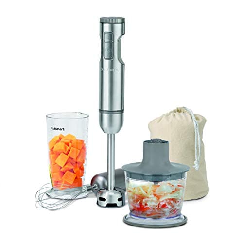 Cuisinart Smart Stick Hand Blender, Variable Speed, includes Chopper, Measuring Beaker and Whisk, 300W (CSB-87C)