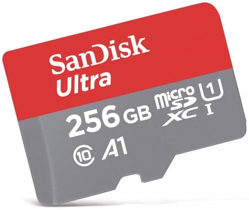 SanDisk 256GB Ultra microSDXC UHS-I Memory Card with Adapter - 100MB/s, C10, U1, Full HD, A1, Micro SD Card - SDSQUAR-256G-GN6MA