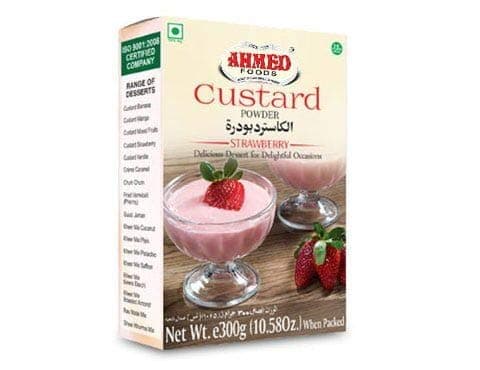 Ahmed Foods Custard Powder (Strawberry Flavour) - 300g - (Pack of 3)